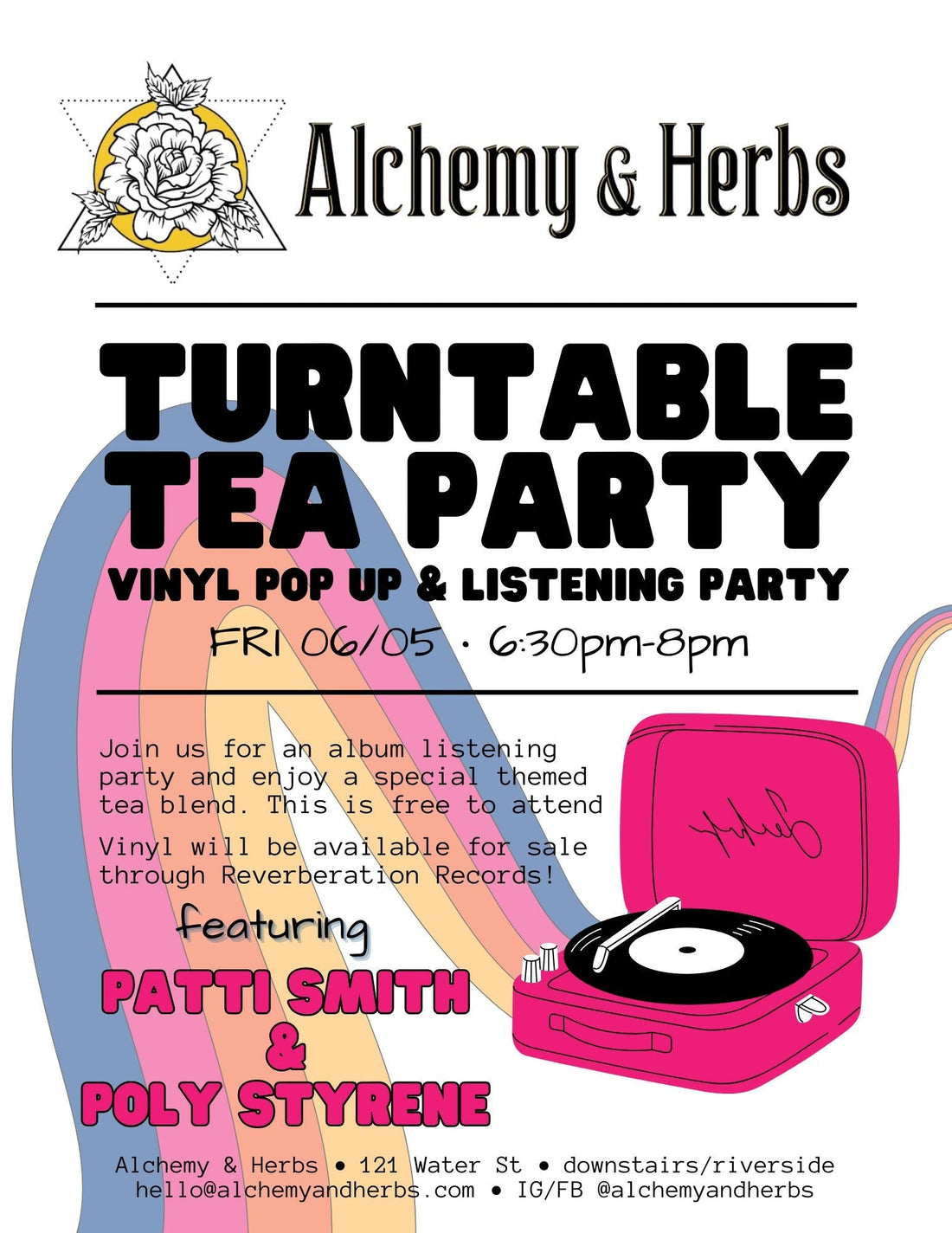 Turntable Tea Party featuring Patti Smith and Poly Styrene