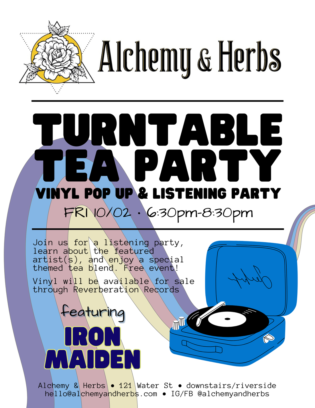 October Turntable Tea Party Featuring Iron Maiden